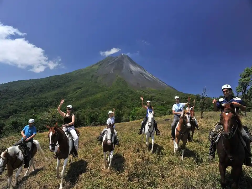 Horseback riding around Arenal Volcano