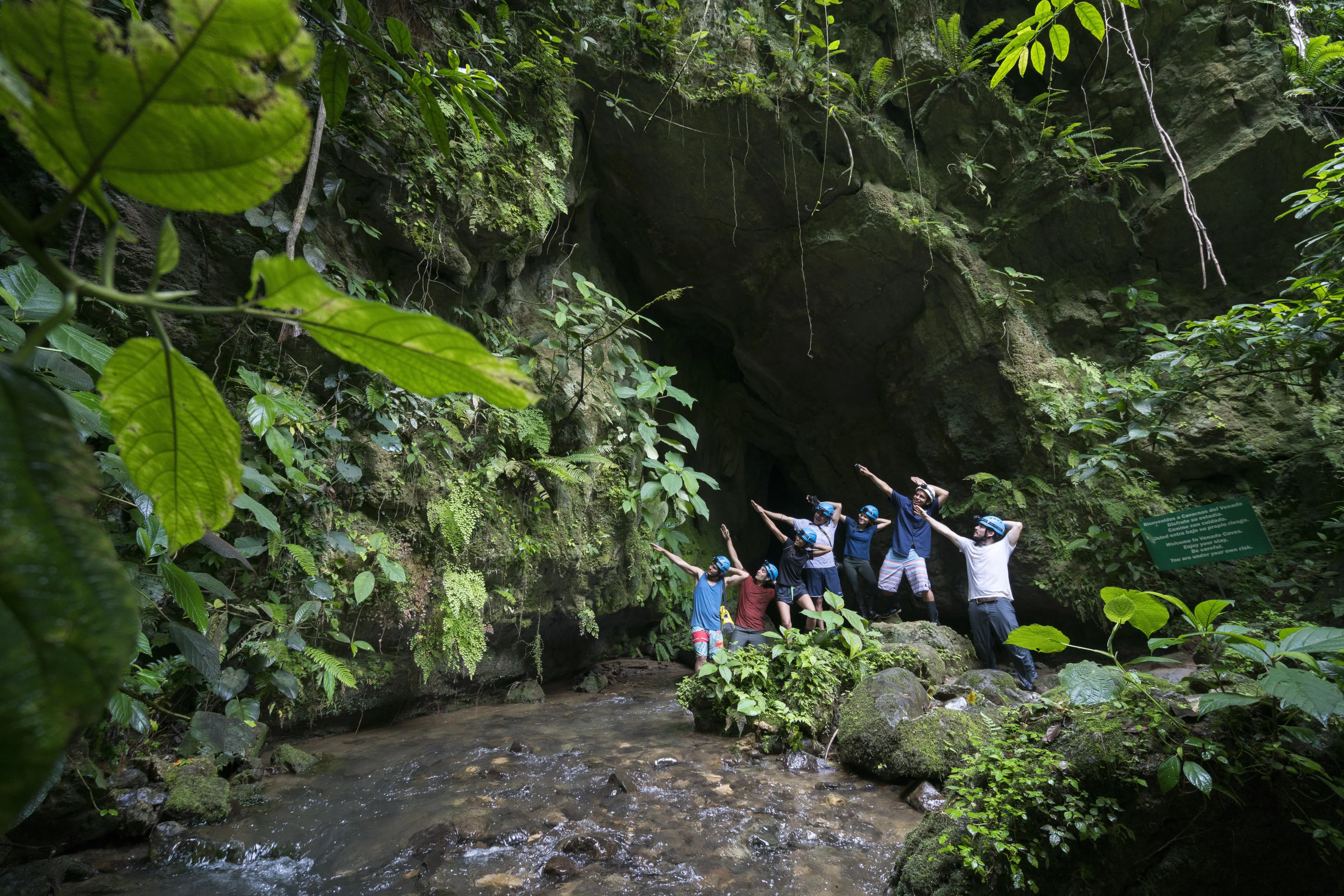 Spelunking in Venado Caves Entrance to the Venado Caves